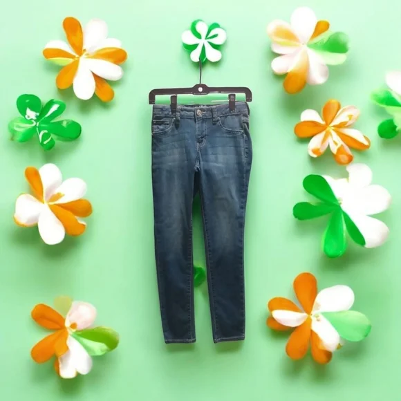 CAT & JACK GIRL'S SUPER SKINNY BLUE JEANS SIZE 10‎ VGC - Picture 2 of 6